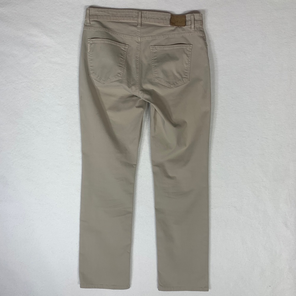 PAIGE Normandie Jeans Men's Khaki  Size 33x30 Straight Stretch Made USA - Picture 3 of 12